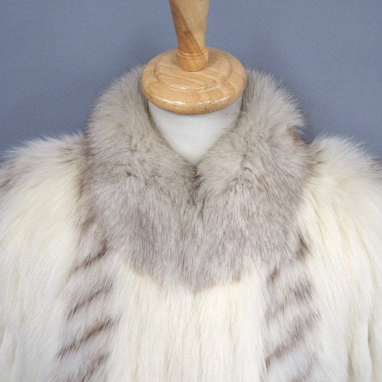 美品【 Moonbat Fur 】￥1～ レア 高級毛皮 シャドー×ブルーフォックス 