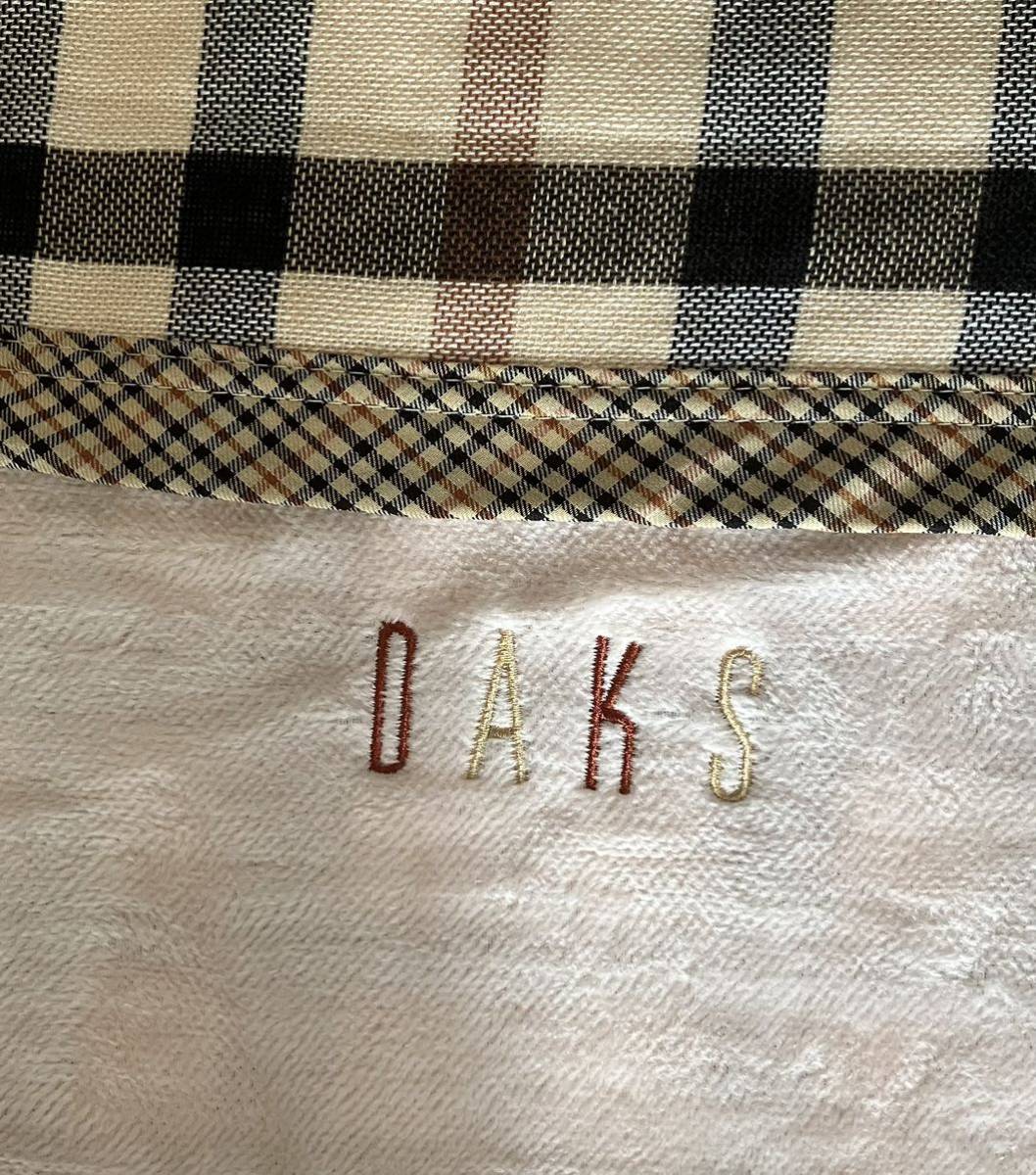 メ3882 未使用 DAKS 綿毛布 リバーシブ 定価11，000円 ダックス 綿毛布の
