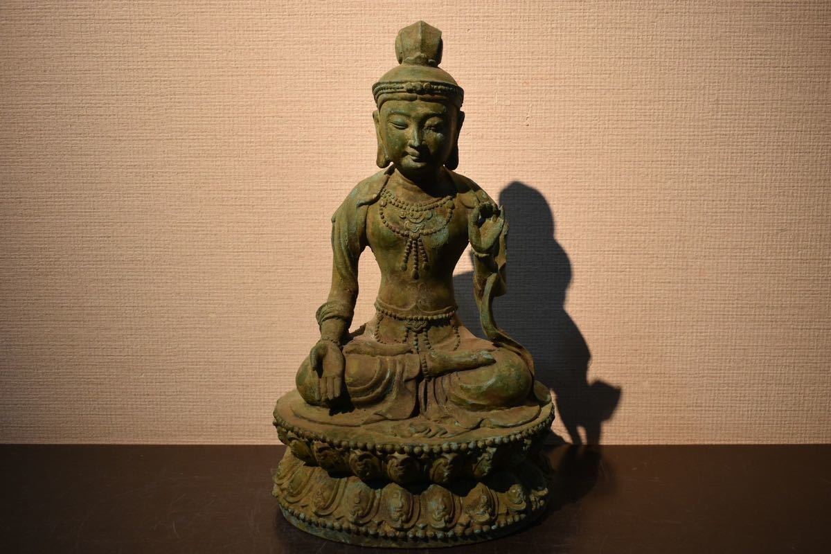 GE】M361【コレクター所蔵品】時代 新羅青銅座仏/骨董品 時代品 美術品