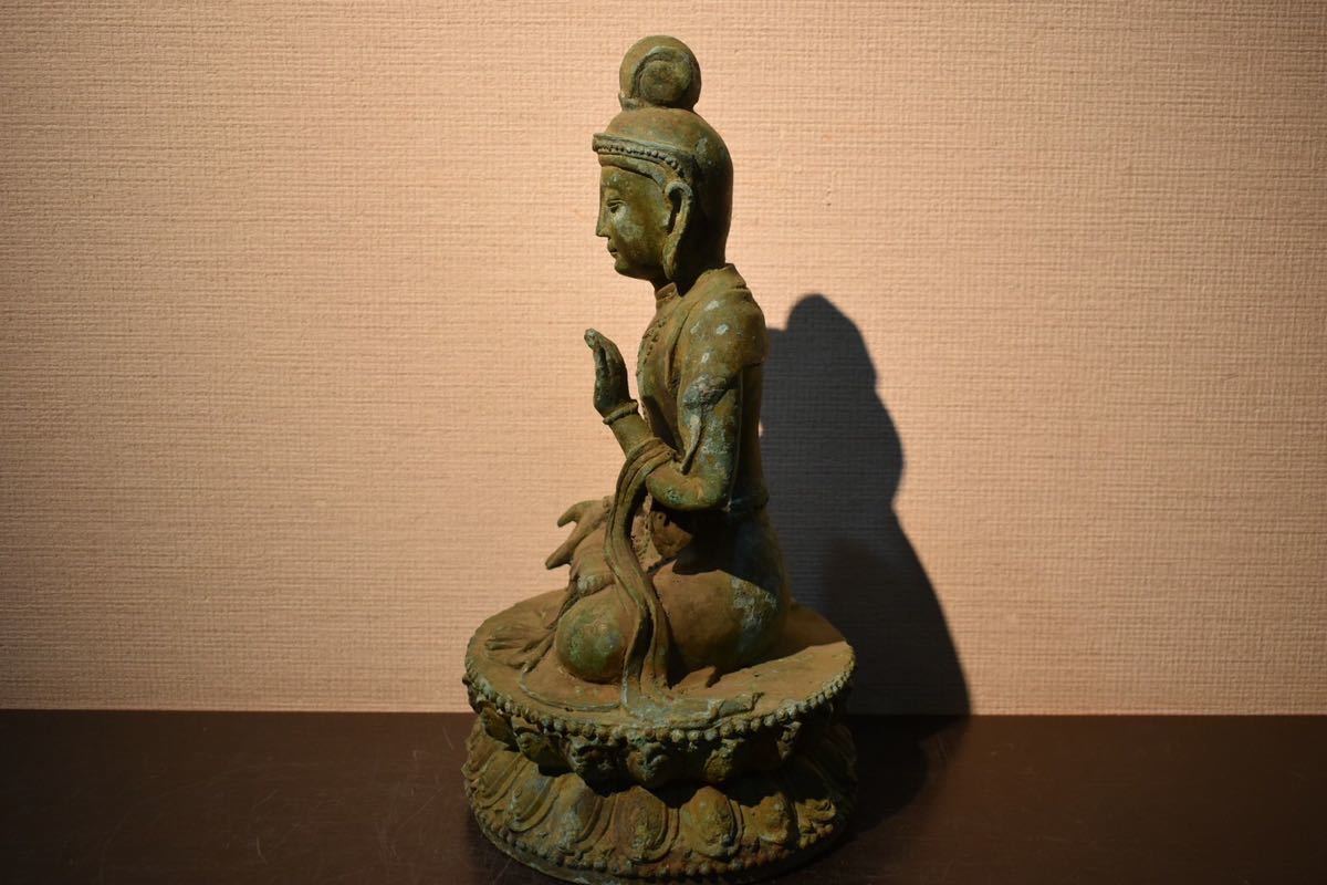 GE】M361【コレクター所蔵品】時代 新羅青銅座仏/骨董品 時代品 美術品