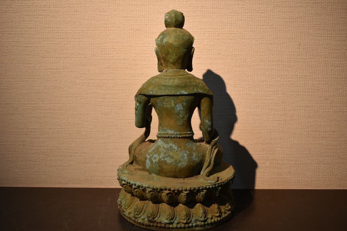 GE】M361【コレクター所蔵品】時代 新羅青銅座仏/骨董品 時代品 美術品