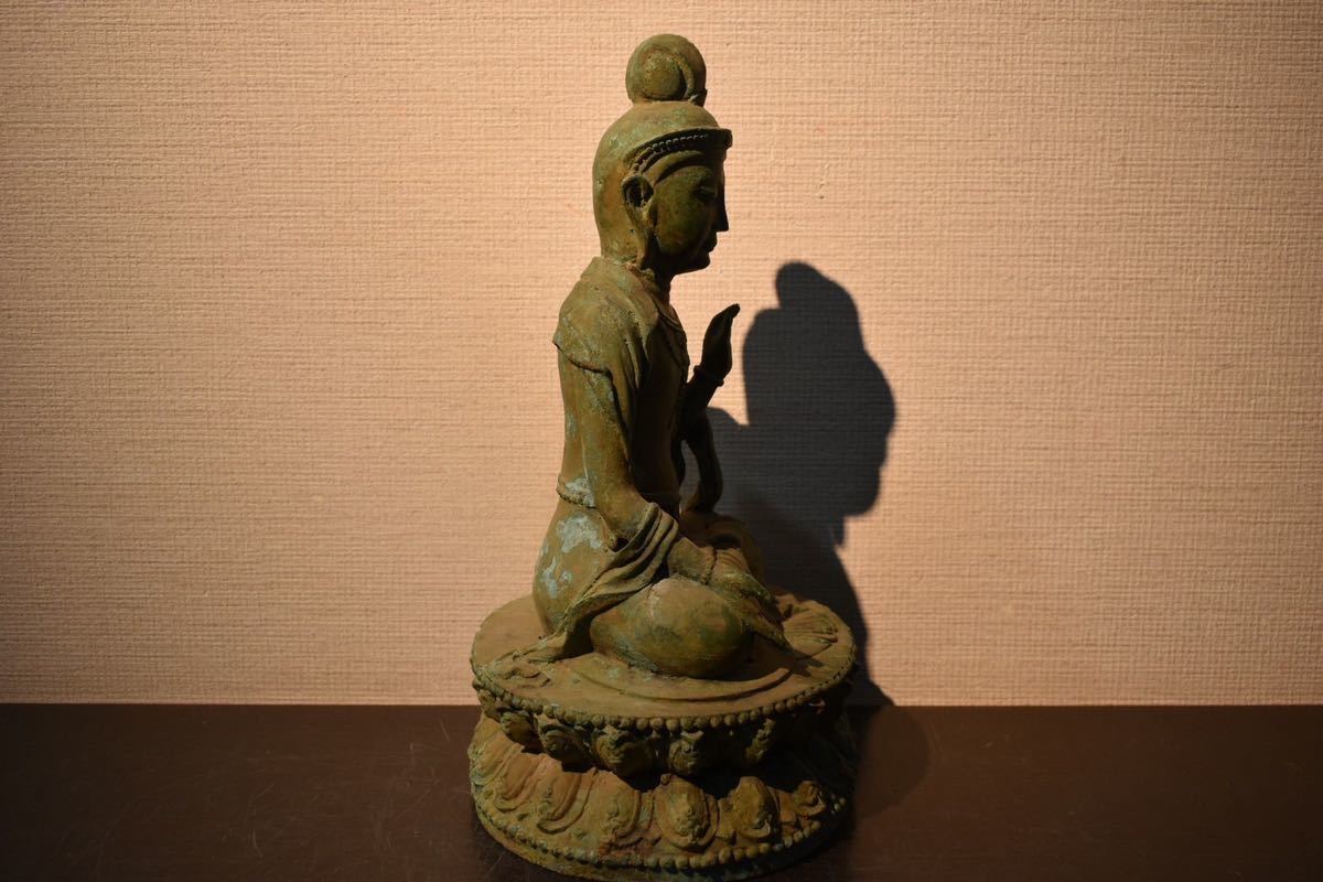GE】M361【コレクター所蔵品】時代 新羅青銅座仏/骨董品 時代品 美術品