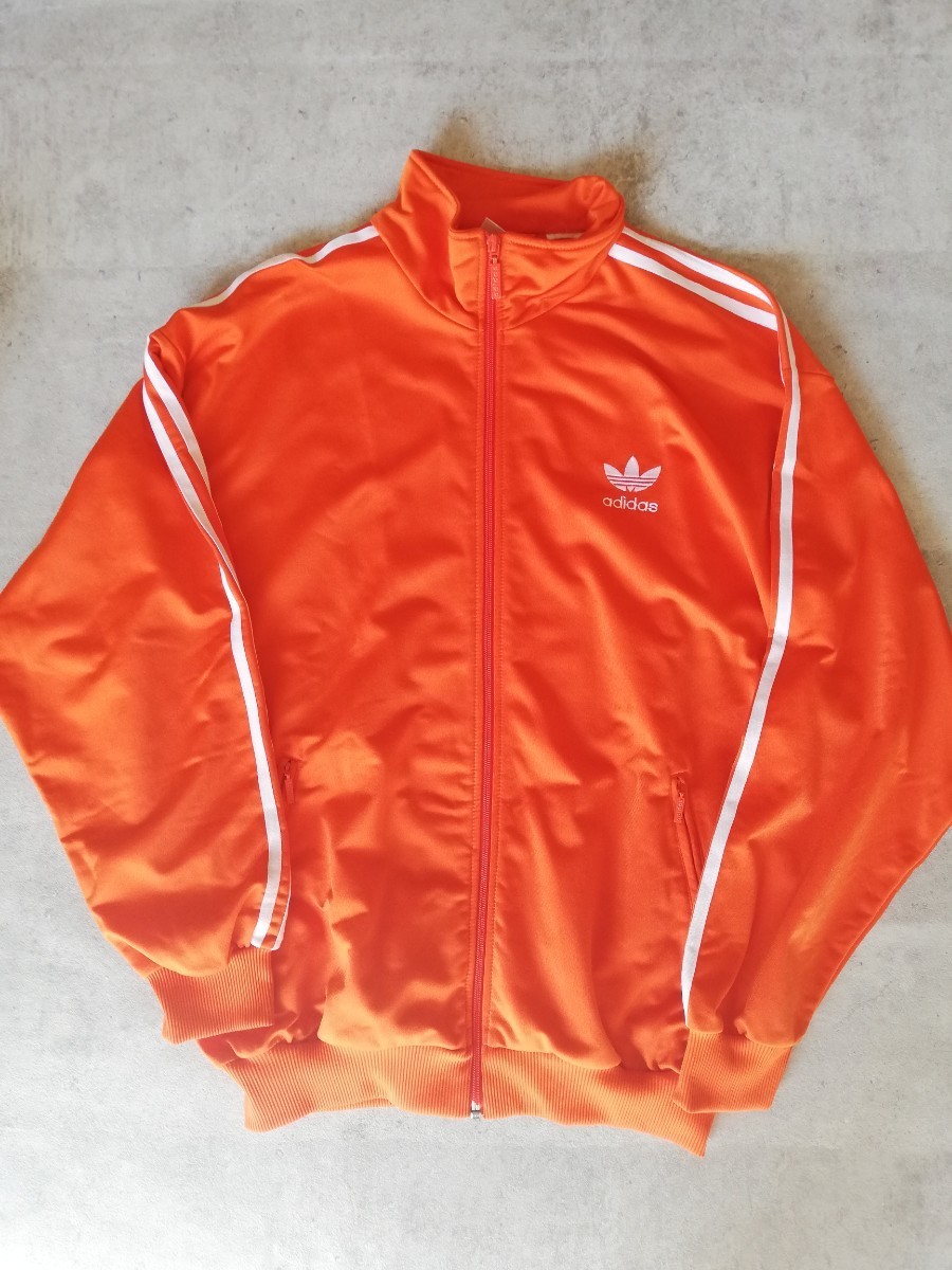 レアカラー!! 90s adidas ファイヤーバード ヴィンテージ オレンジ ジャージ L XL トラックジャケット 80s 初期 ATP アーカイブ