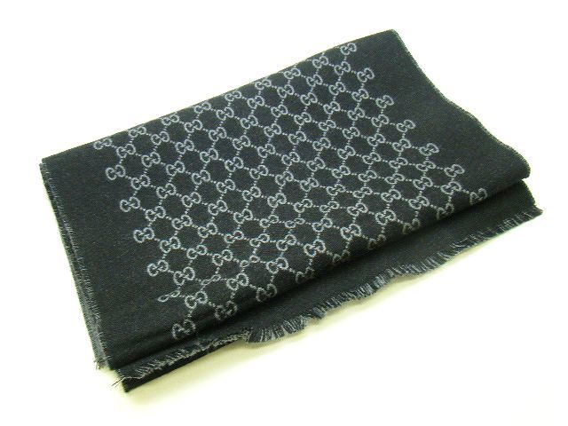 GUCCI ストール マフラー GUCCI グッチ GGロゴ カシミヤ シルク混