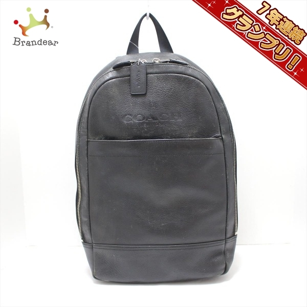 コーチ COACH リュックサック F54135 - レザー×化学繊維 黒 バッグ