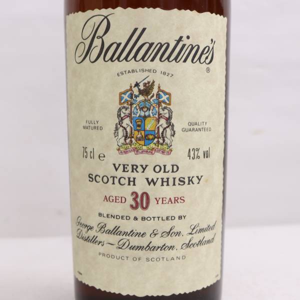 ⭐️バランタイン 30年 2本セット｜ベリーオールド 750ml 43% 箱付き Ballantines（バランタイン）30年 ベリーオールド 43％ 750ml M23J220001