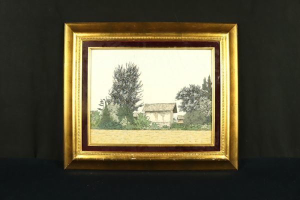 得価，定番 3407□【真作】丹野真禎 「風景（長野にて）」 肉筆 油彩