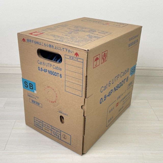 Cat6 UTPケーブル 0.5-4P NSGDT 6 300m 日本製線 【未使用 開封品