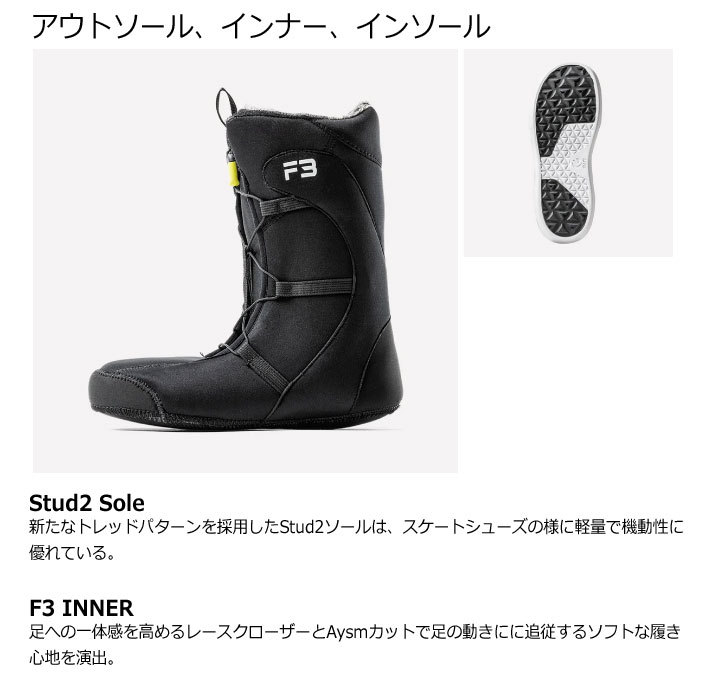 FLUX スノーボード ブーツ FL BOA x23FBB BLACK/WHITE/26.5cm 2024-25 今期モデル　メーカー小売希望価格￥46200_3