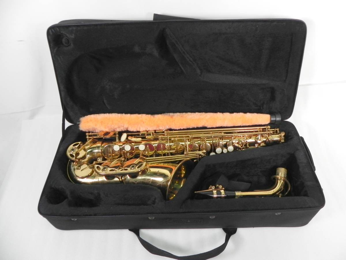 アルトサックス 本体 ケース付き　☆ほぼ新品 Q9924]ニッセン サクソフォン アルトサックス 本体 ケース付 管楽器