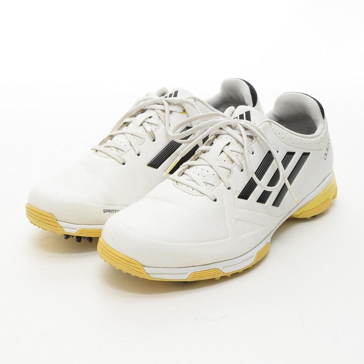 ◆491109 adidas GOLF アディダス ゴルフ ◇ゴルフシューズ Adizero 6 SPK アディゼロ O99900 サイズJP26.0cm メンズ ホワイト