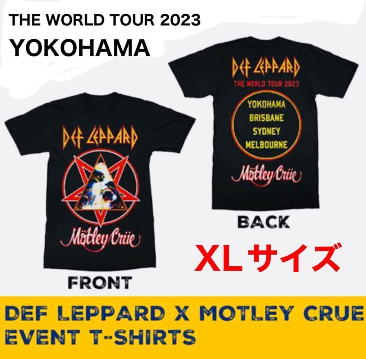 モトリー・クルー　デフレパード◆2023 Kアリーナ横浜 ジョイントツアーTシャツ【XL】◆ 公式グッズ/限定/motley crue/def leppard/ロックT