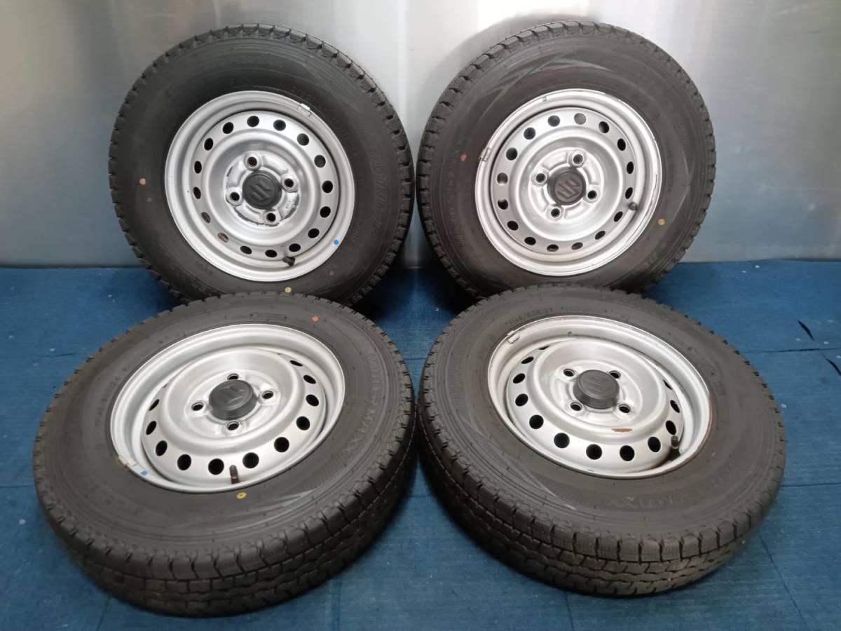  8.5-9分山 22年製 ダンロップ SV01 145/80R12 80/78N LT スズキ純正スチール 12&times;4J 4H-100 4本セット スタッドレス A912(スタッドレスタイヤ)｜売買されたオークション情報、yahooの商品情報をアーカイ 4穴