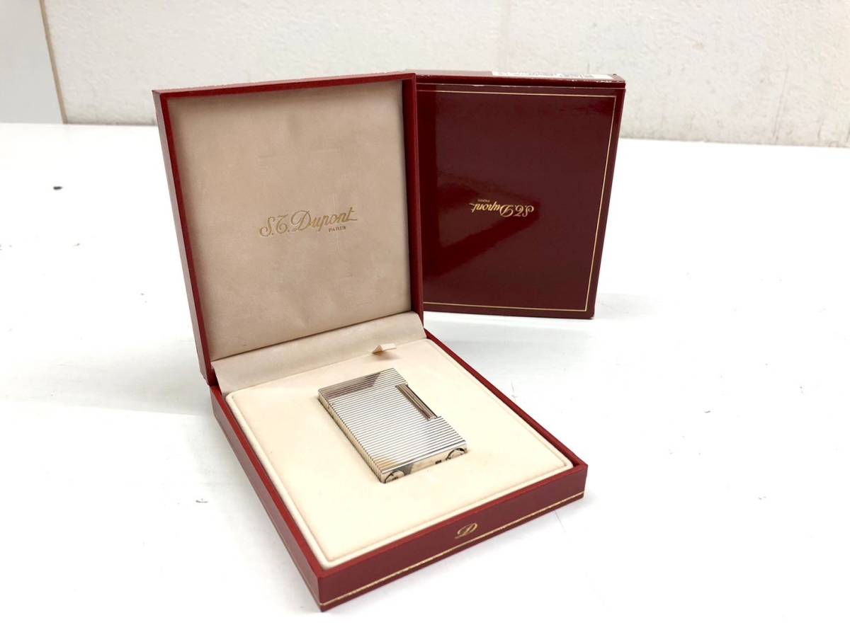 2311-9 S.T.Dupont PLAQUE ARGENT G ガスライター デュポンライター 箱 