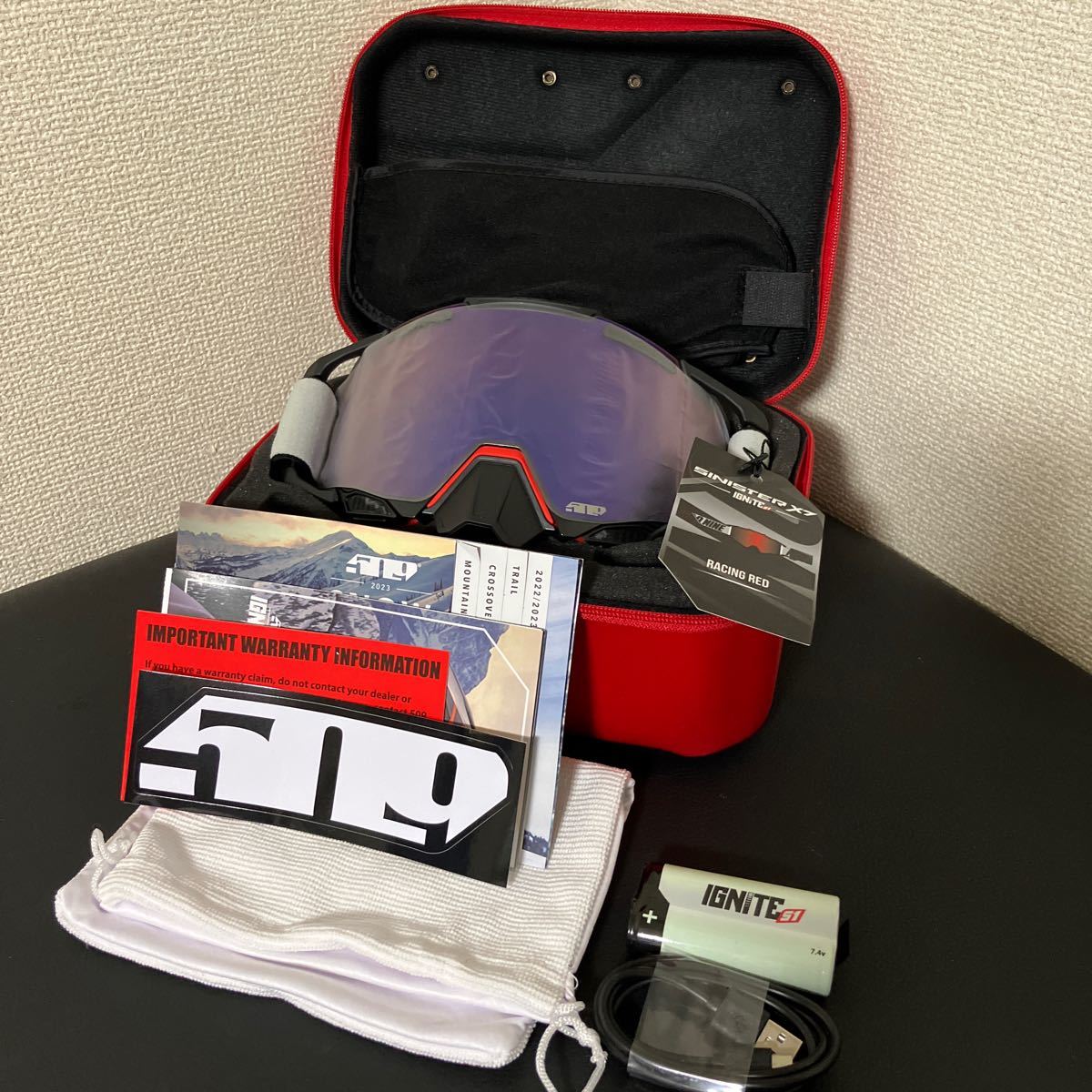 X7 0 Sinister S1 Goggles スノー用 IGNITE 電熱ゴーグル Goggle 