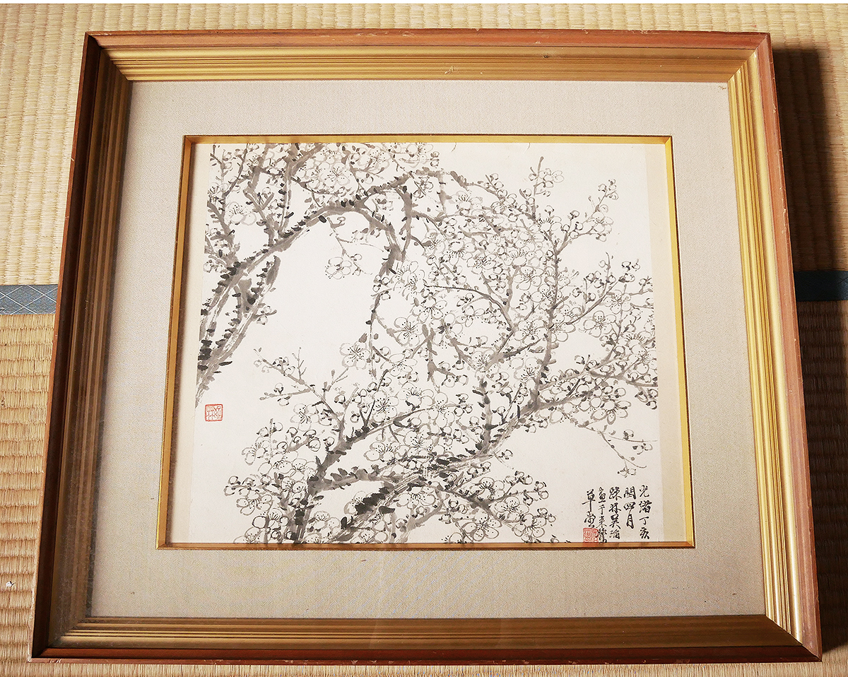 浙江馮雪郷 花鳥図画賛 光緒10年甲申作 清末の画家