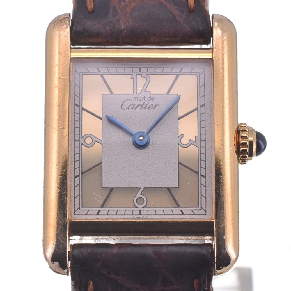 カルティエ CARTIER 1613 マストタンク ヴェルメイユ 限定品 クォーツ レディース P#127062