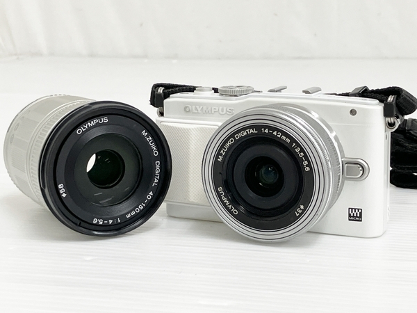 OLYMPUS E-PL6 ミラーレス一眼 M.ZUIKO DIGITAL 14-42mm F3.5-5.6 M.ZUIKO DIGITAL 40-150mm F4.0-5.6 ダブルズームキット 中古 O8244123
