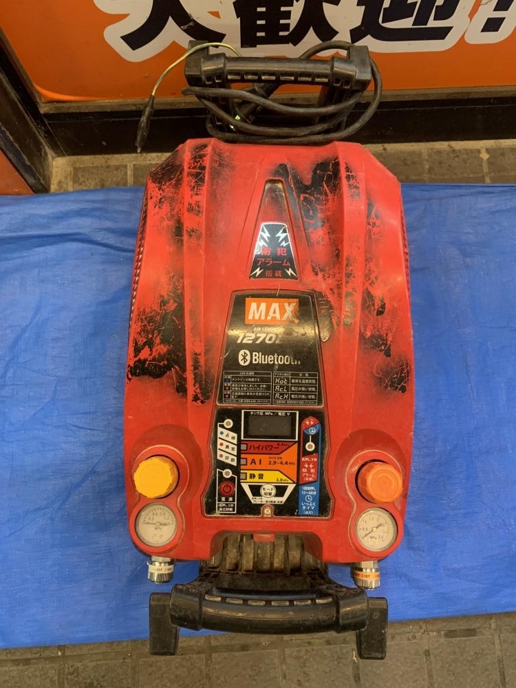 013♪おすすめ商品♪MAX　マックス 高圧常圧エアコンプレッサ AK-HL1270E2 充填約5分半　電源ボタンかなり反応悪 マックス 100V 013♪おすすめ品♪MAX