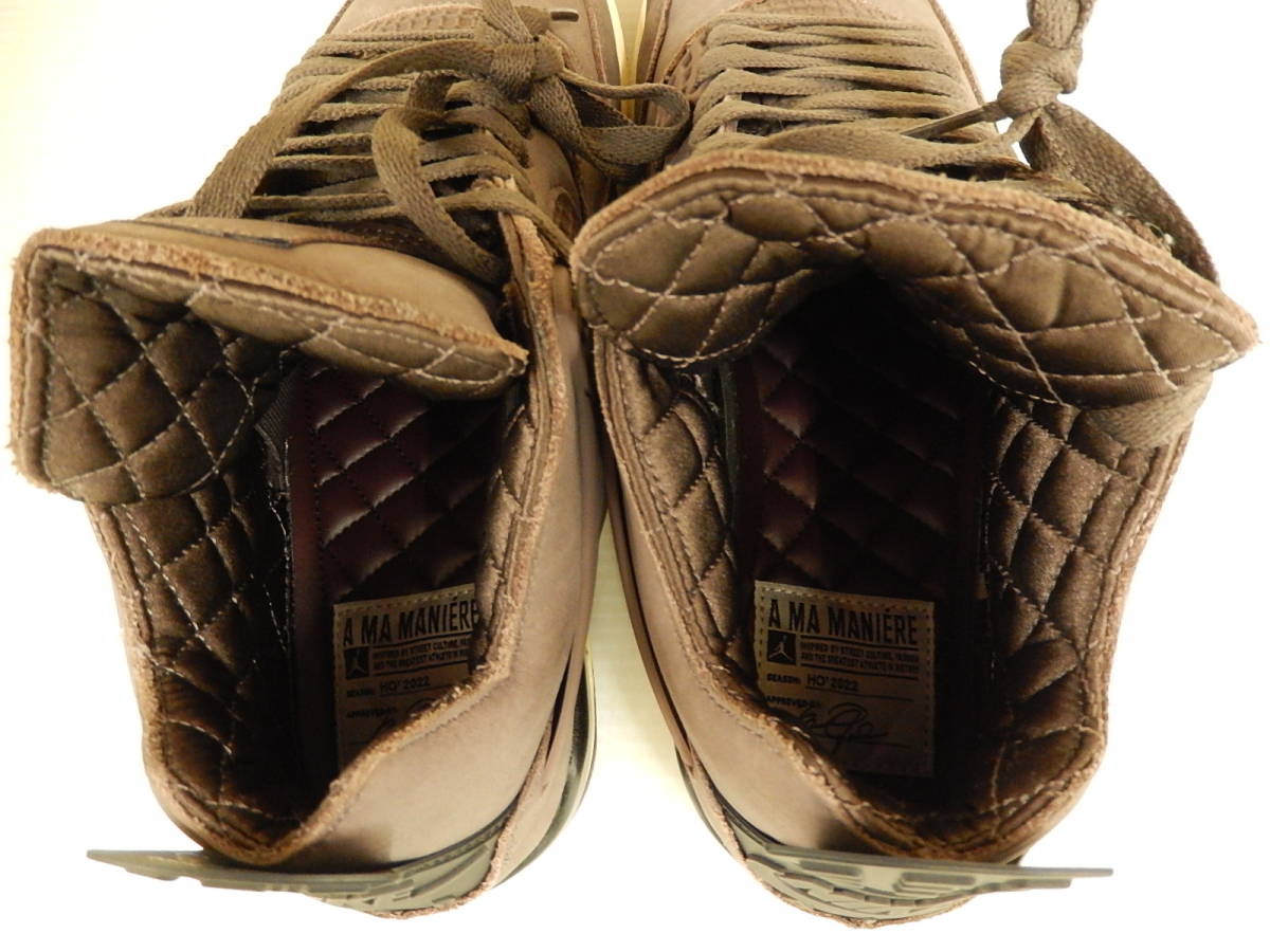 0 A Ma FOSSIL STONE Were NIKE ×A MA MANIERE AIR JORDAN4 RETRO SP 27.0