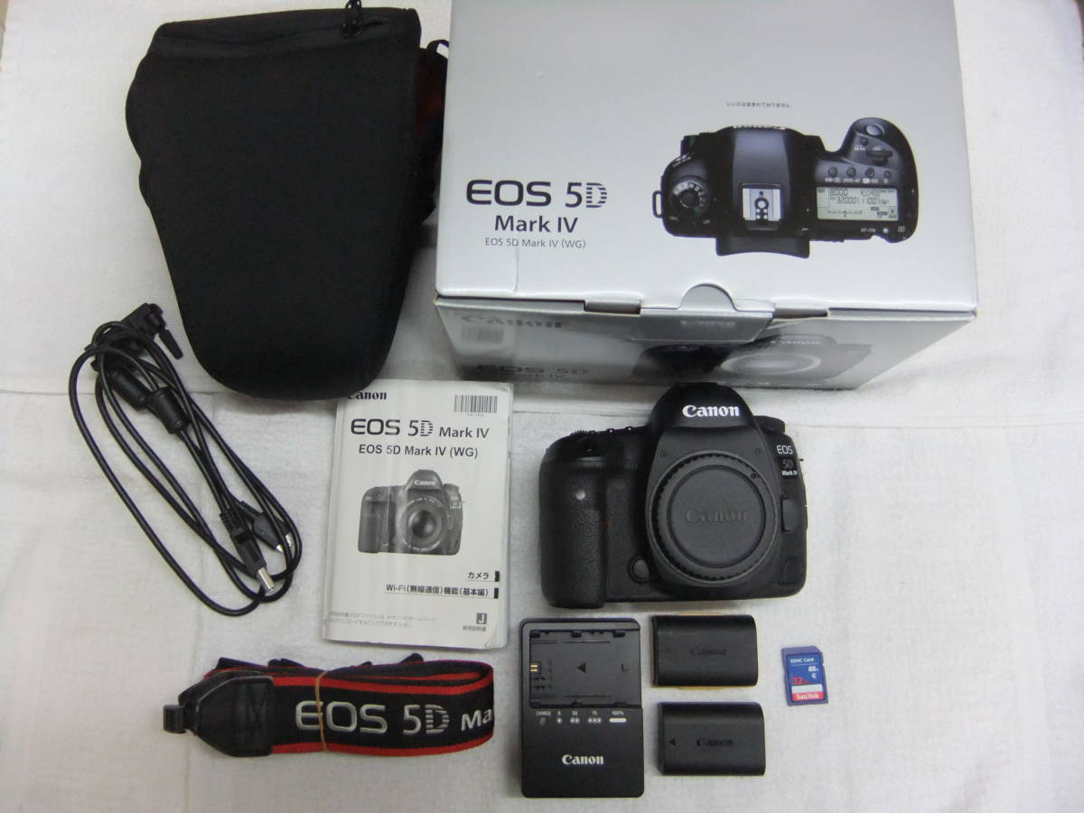 Canon キヤノン EOS 5D Mark IV ボディ 元箱 予備バッテリー キヤノン CANON EOS 5D Mark Ⅳ ボディ 3040万画素 元箱，ケース，予備