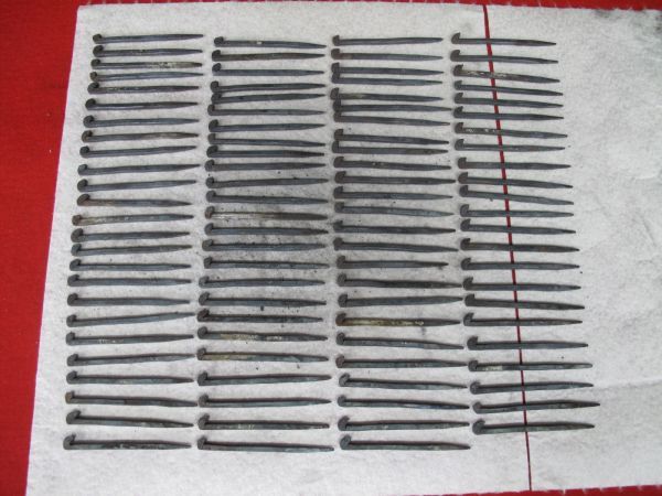 新作登場 金物店在庫品 11132 職人による手打ち火造り品 替折釘 70mm 98本 和釘 和鉄 昭和 鍛冶屋 茶室 竹塀 竹細工 皆折釘ネコポス230円発送(工事用材料)｜売買されたオークション情報、yahooの商品情報を 工事用材料
