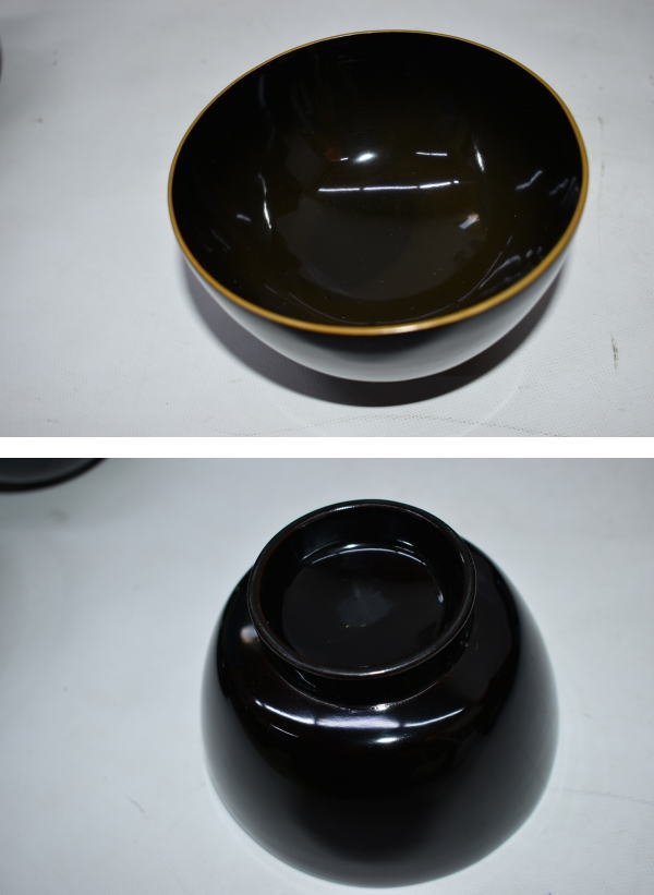 ②やや使用感 漆塗り 茶道具 会席膳 5個セット 懐石膳 漆器 ②やや使用