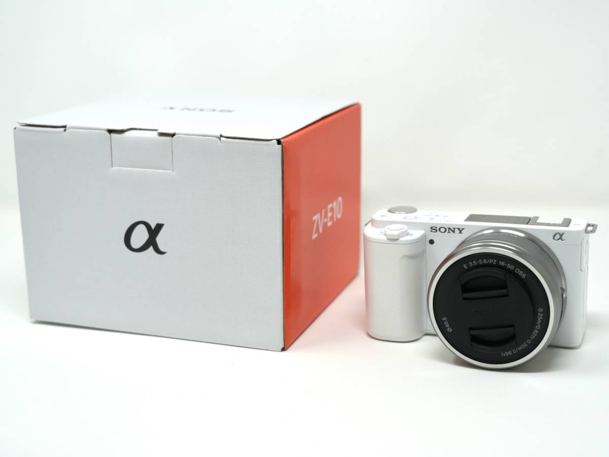 美品】SONY VLOGCAM ZV-E10 パワーズームレンズキット ホワイト 白