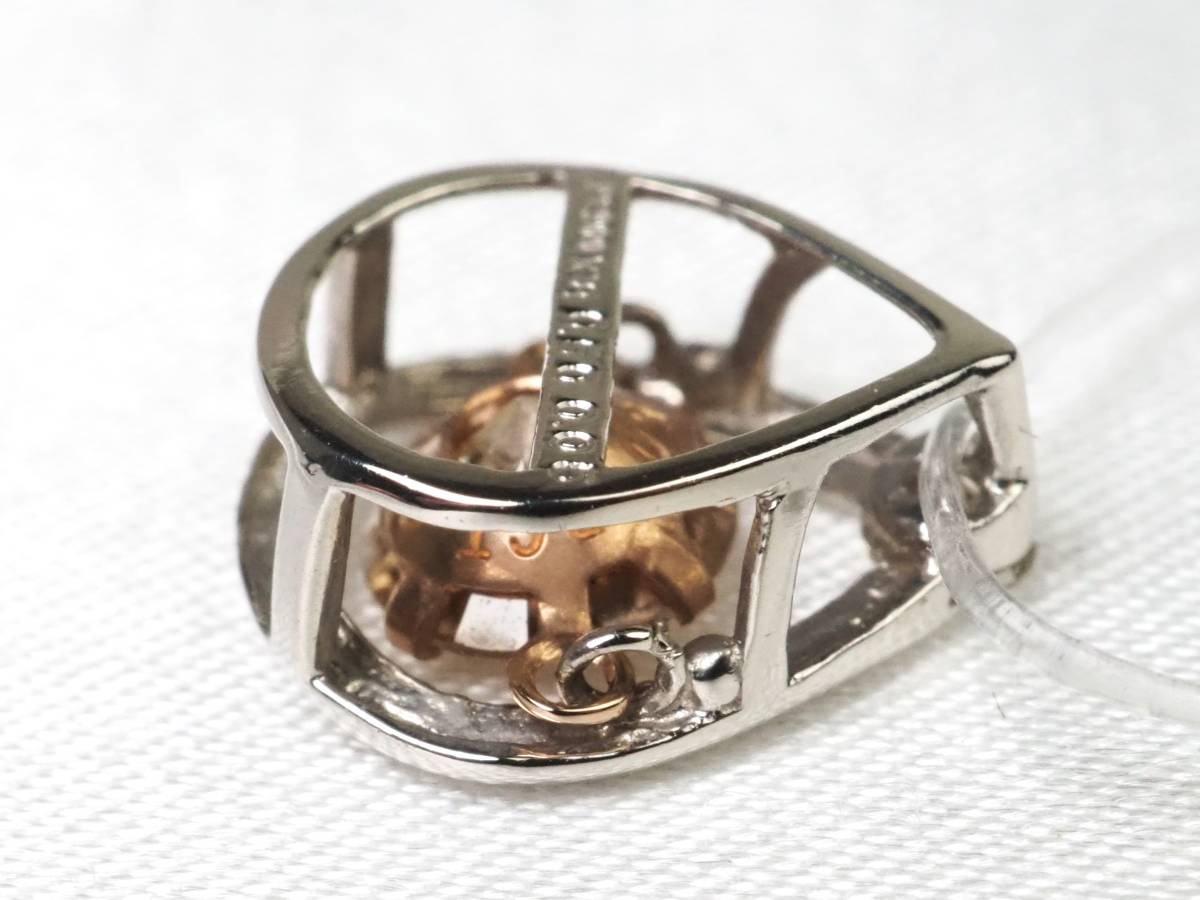 2340M】Pt900/K18 天然ダイヤモンド 0.50ct/0.05ct/0.9g ペンダント