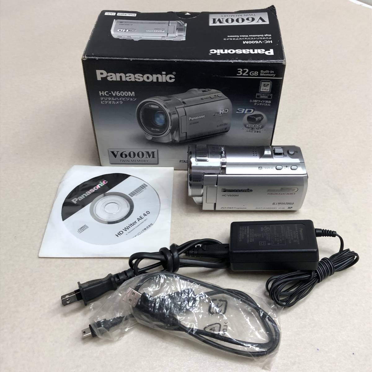 Panasonic HC-V600M ビデオカメラ 本体　美品 Panasonic HC-V600M Digital HD Vision Video Camera Silver Very Good