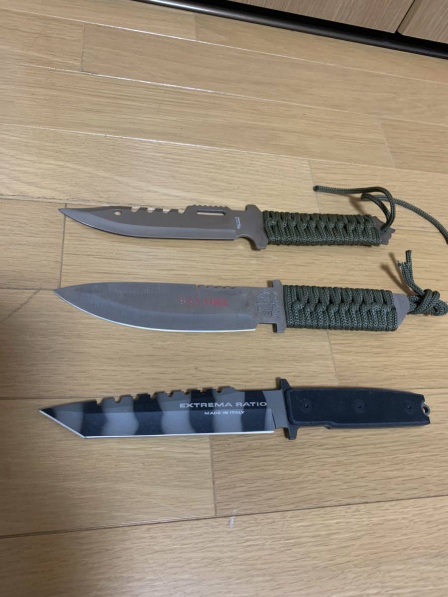 アウトドアサバイバルナイフ 3本セット 元特殊部隊員が考案した