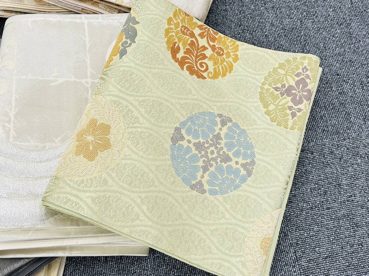 TJ-2226】1円～ 着物 帯 おまとめ 袋帯 正絹 金糸 銀糸 刺繍 8本セット