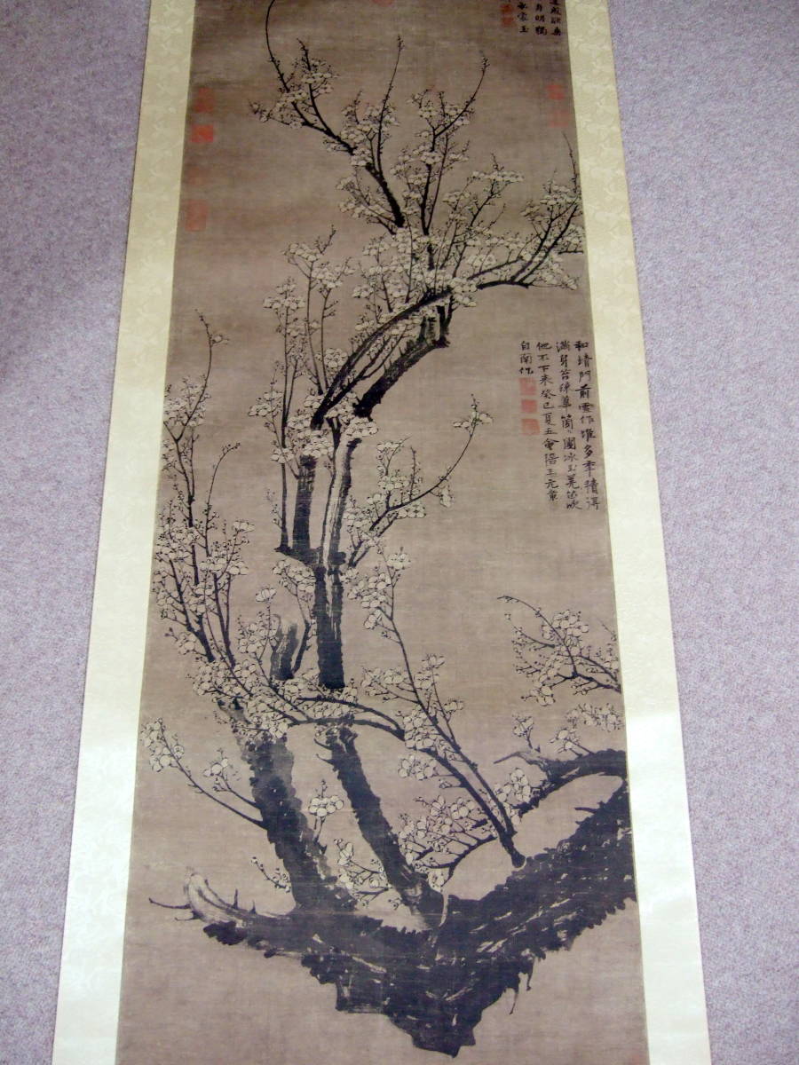 二玄社 王 中国書画 元 王冕 南枝春早図 印刷工芸作品 ⁄