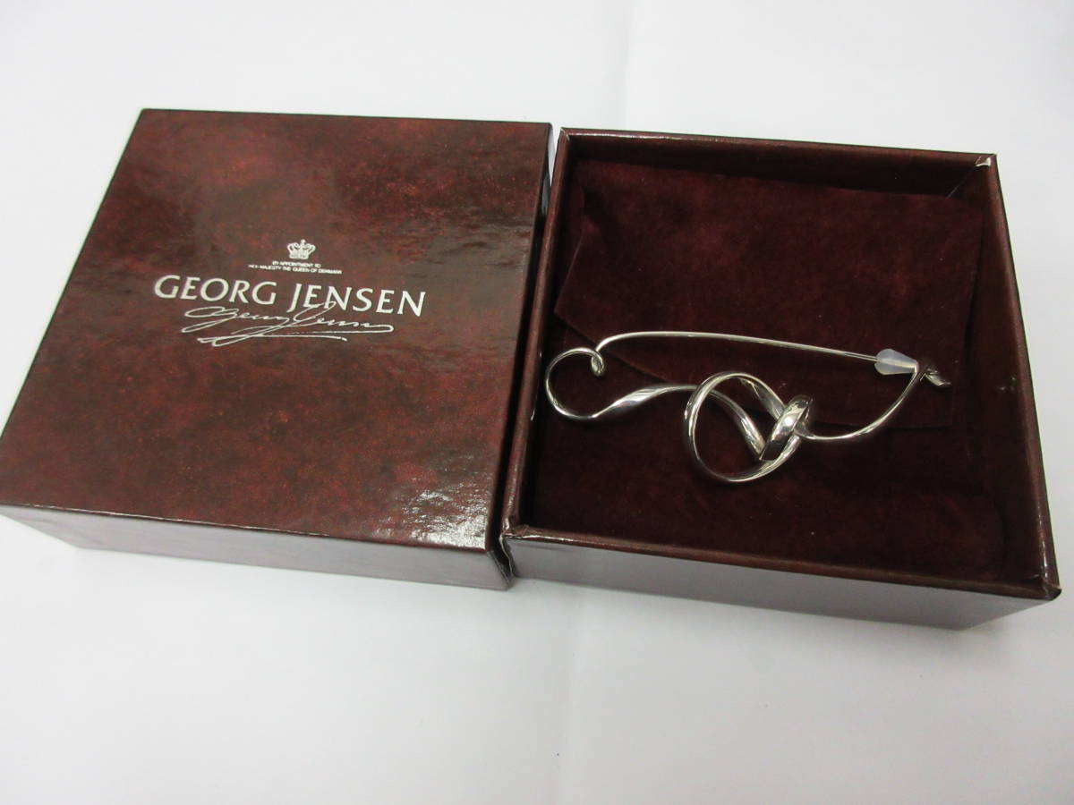 ★☆72776　GEORG JENSEN ジョージ ジェンセン TORUNブローチ 忘れな草 No.384 シルバー925☆★