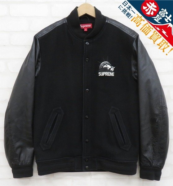 Supreme 07AW Varsity Jacket 自由の女神 バーシティジャケット 袖革スタジャン シュプリーム