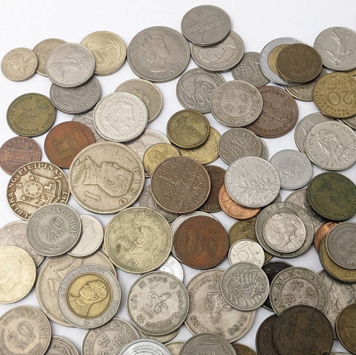 世界の貨幣 世界の紙幣コイン古銭外国コインまとめ売り 正味5.0kg NO.13 【外国銭】まとめ 外資 コイン 海外 古銭 紙幣 通貨 お金 ウォン  ドル リバティ プルーフ トルコ シンガポール フラン 香港 中国 イギリス