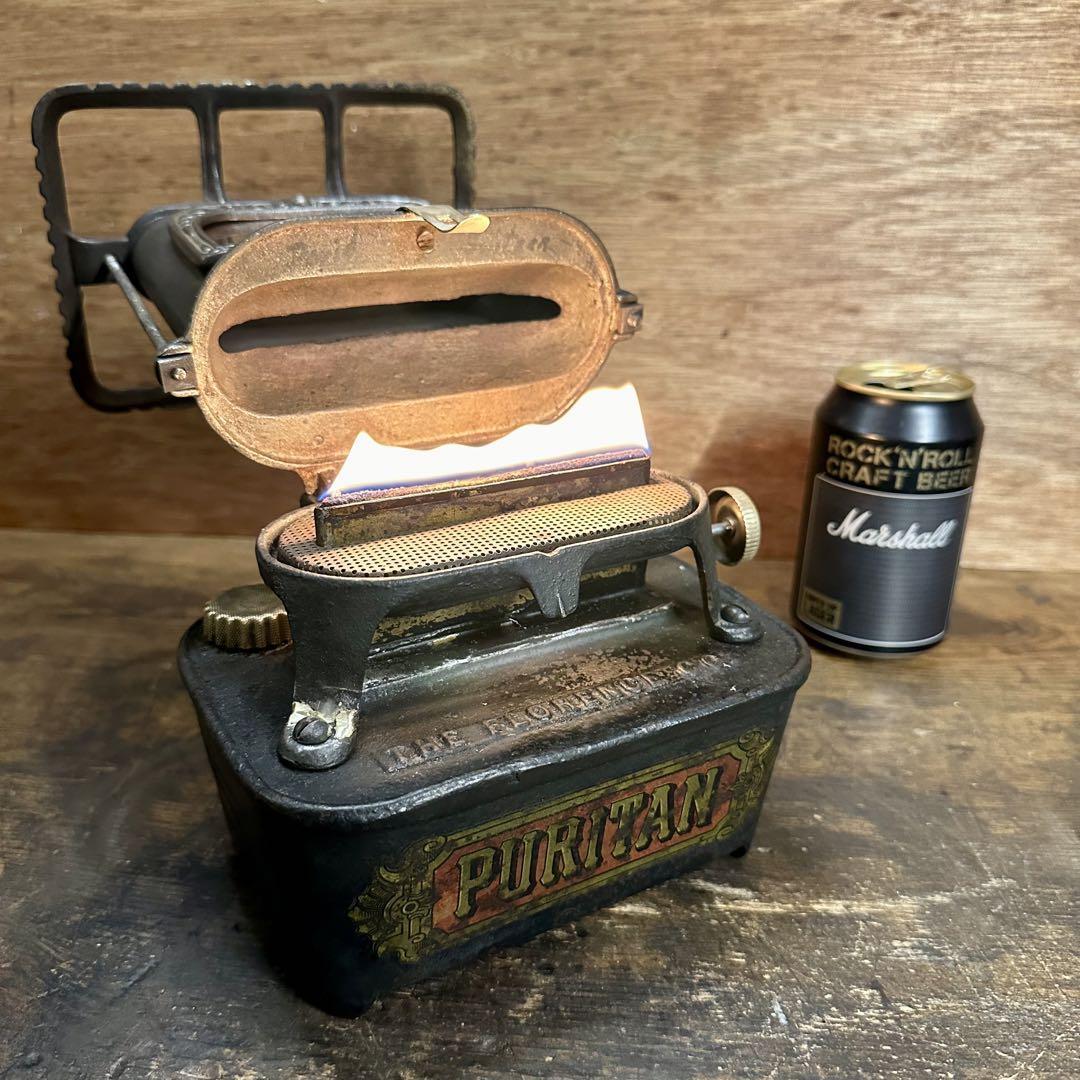 美品】アイロンストーブ PURITAN ランプストーブ SADIRON ピューリタン