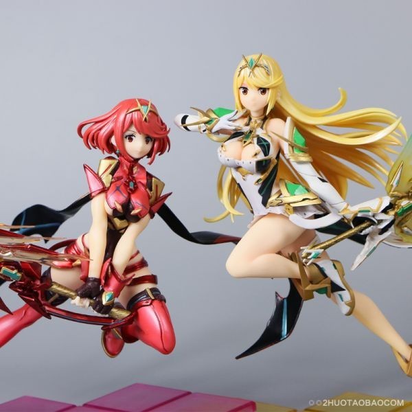 2個セット ゼノブレイド2 ホムラ ヒカリ 1/7 完成品 塗装済み 完成品 pvc製 フィギュア 外箱付き F