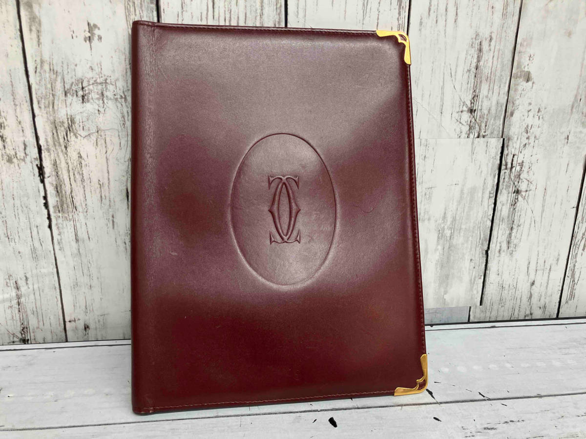 Cartier ノートカバー B5サイズ ボルドー カルティエ