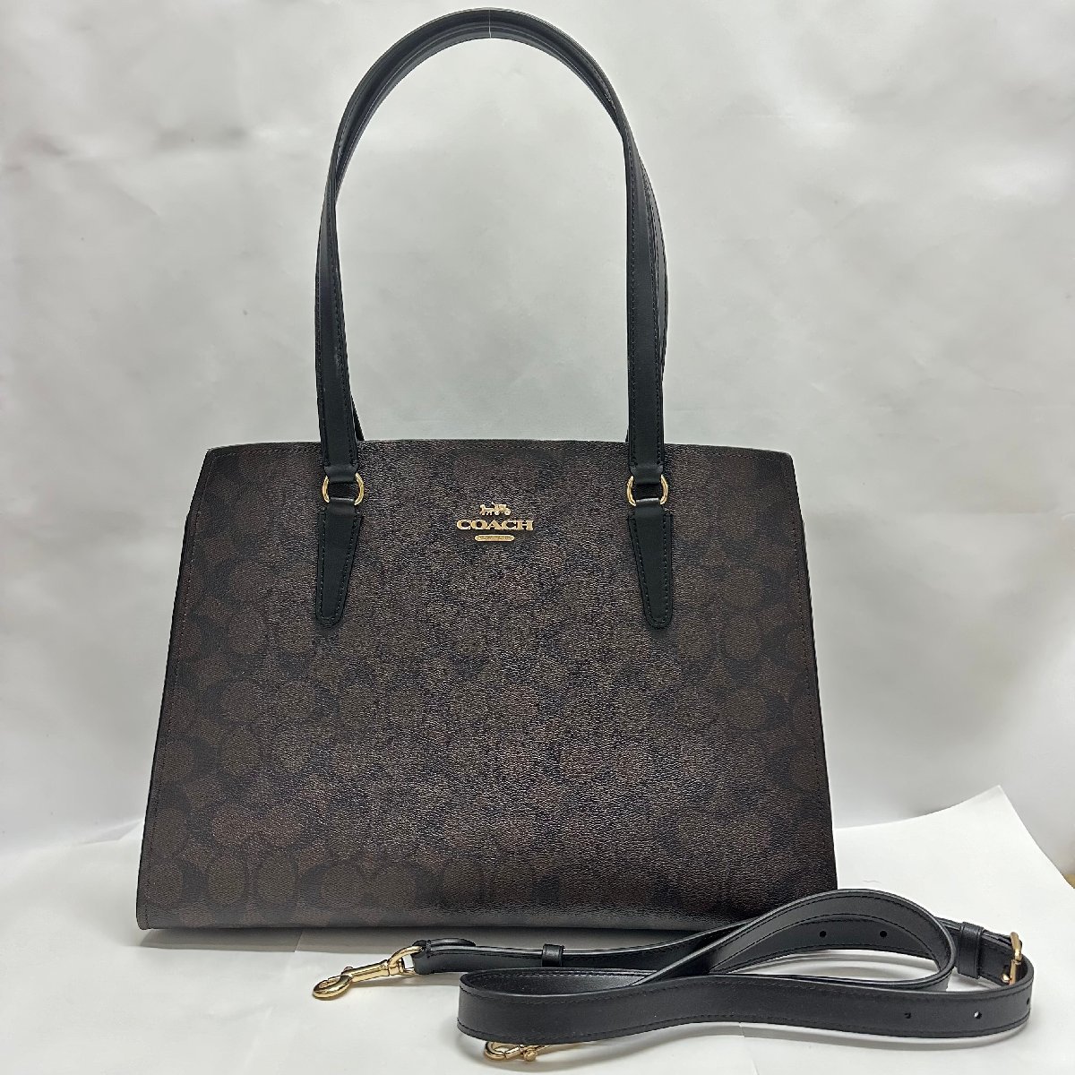 1円～COACH コーチ シグネチャー 2WAYショルダーバッグ トートバッグ 