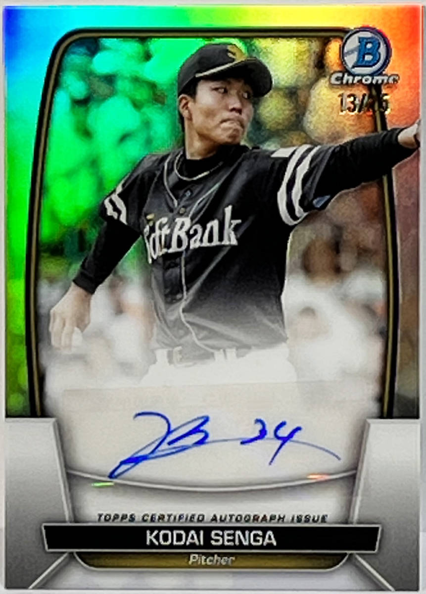 Topps Chrome NPB 2023 千賀滉大　直筆サインカード 千賀滉大/25枚限定 2023 Topps Chrome NPB Bowman 福岡ソフトバンク