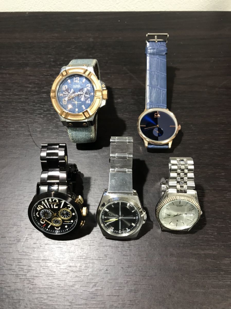 クォーツ時計5点　ジャンク 腕時計5本セット可動品 全部稼働品SEIKO⁄CITIZEN SEIKO セイコー