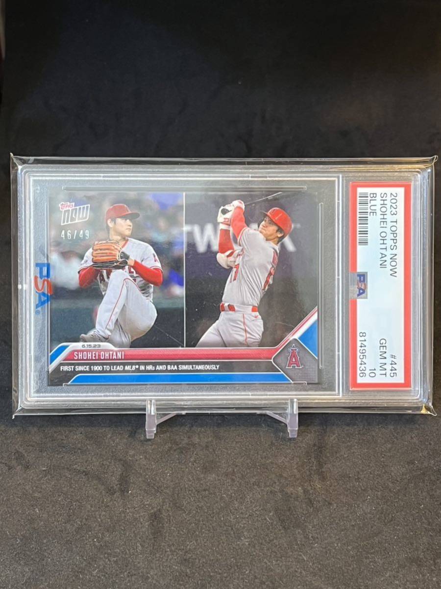 Now Topps PSA10 49枚限定 大谷翔平 0 TOPPS NOW 1 BLUE Blue 2 カード