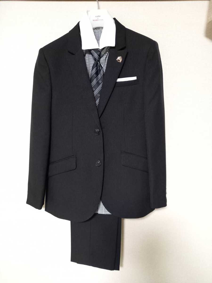 waltz by BEAMS DESIGN スーツ165A 黒　160 waltz by BEAMS DESIGN ビームス スーツ 男 165Aサイズ 黒？ 卒業式