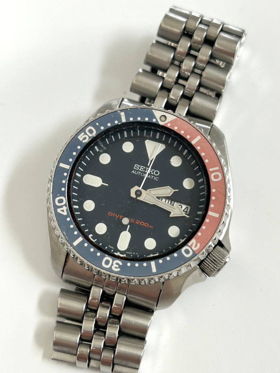 B11)100円～SEIKO/セイコーダイバー 自動巻き ペプシ 7S26-0020