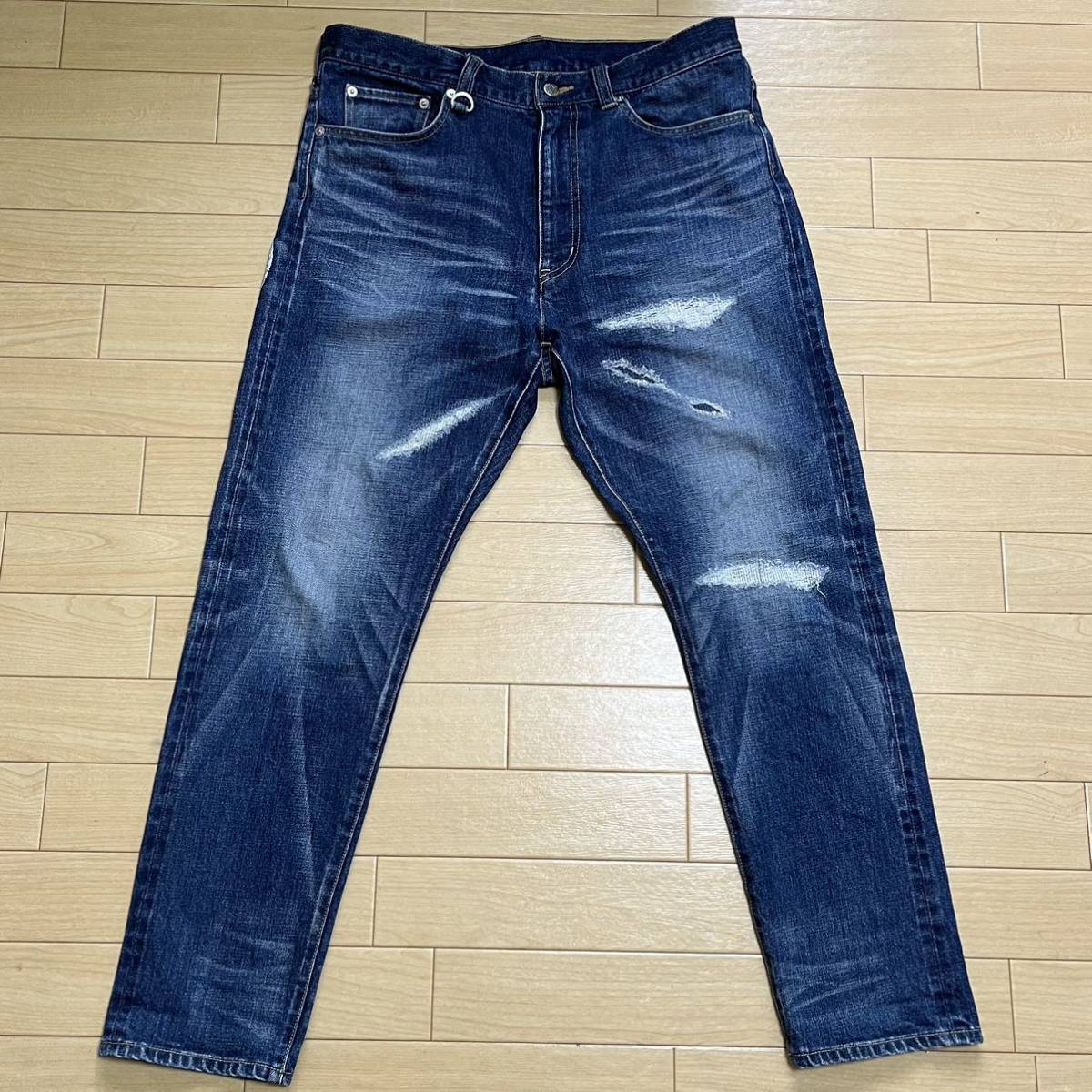 サイズ2 UNIFORM EXPERIMENT DAMAGE DENIM ユニフォーム