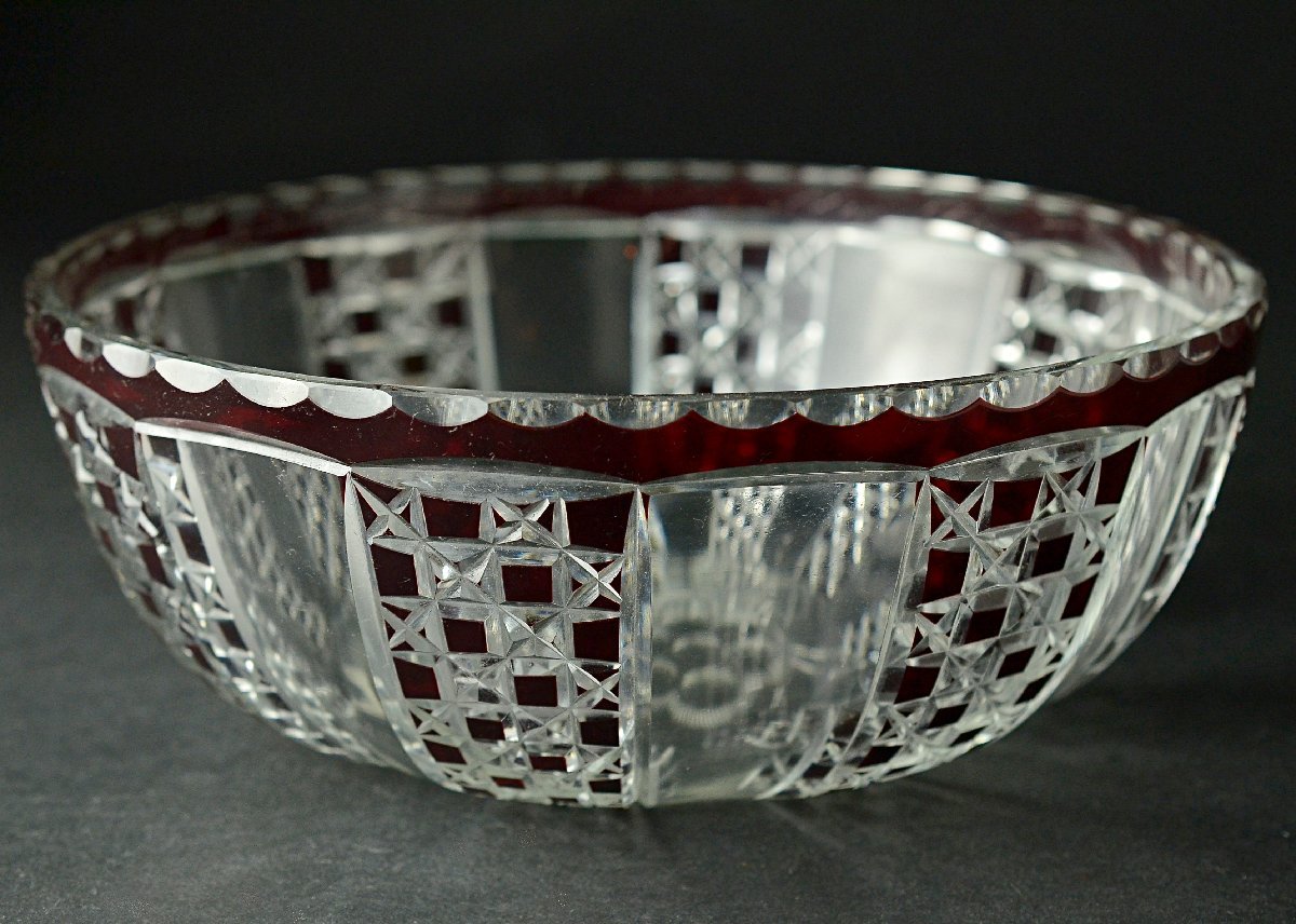 YB】江戸切子ガラス鉢・ギヤマン・専用箱付属 ☆日本古玩骨董23Y1044