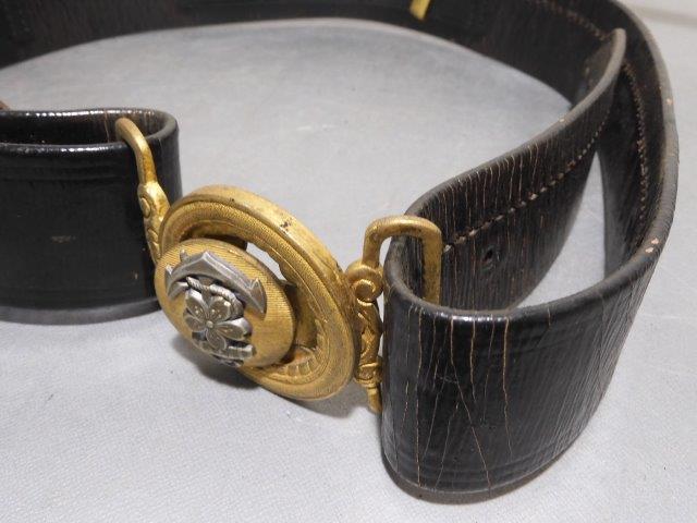 旧日本軍 大日本帝国海軍 剣帯ベルト② 軍服 制服 大礼服正