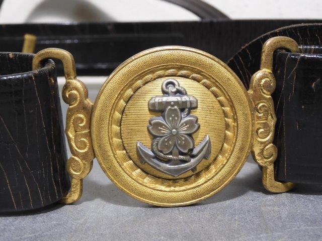 旧日本軍 大日本帝国海軍 剣帯ベルト② 軍服 制服 大礼服正