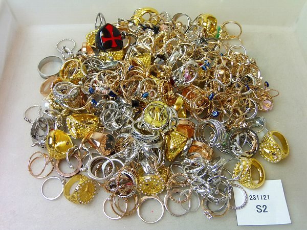 Nd8[21]おまとめて大量1Kg以上!!!!★昭和レトロ指輪 メンズ レディースファッションリング アクセサリー まとめ売り●●231121S2